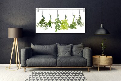 Foto schilderij op glas Leaves nature herbs