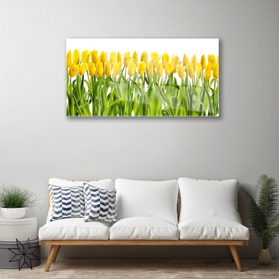 Foto schilderij op glas Tulpen bloemen nature