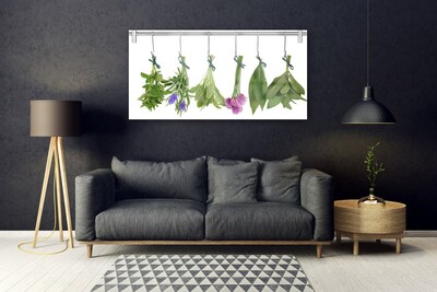 Foto schilderij op glas Kruiden gedroogde bladeren bloemen