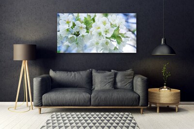 Foto schilderij op glas Bloemen boombladeren nature