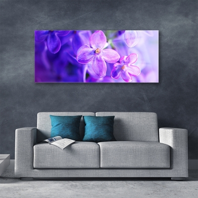 Foto schilderij op glas Bloemen purple nature