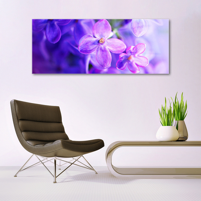 Foto schilderij op glas Bloemen purple nature