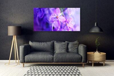 Foto schilderij op glas Bloemen purple nature