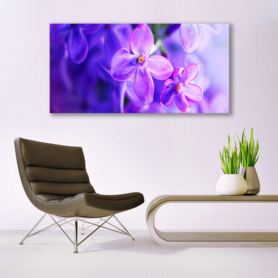 Foto schilderij op glas Bloemen purple nature