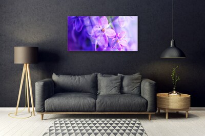 Foto schilderij op glas Bloemen purple nature