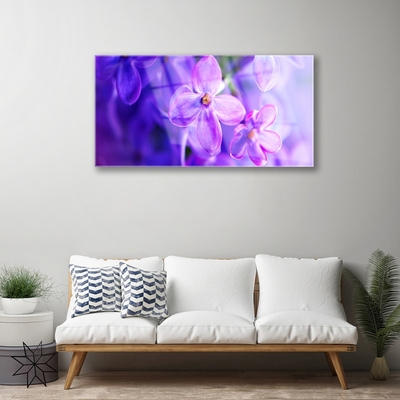 Foto schilderij op glas Bloemen purple nature