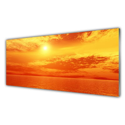 Foto schilderij op glas Sun sea landscape