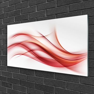 Foto schilderij op glas Red abstraction graphics