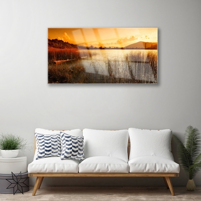 Foto schilderij op glas West lake landscape