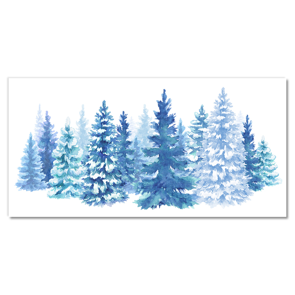 Foto op glas Winter Snow Kerstbomen
