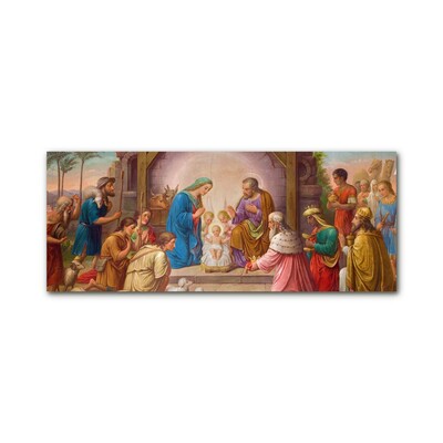 Foto schilderij op glas Stabiele Kerstmis Jesus