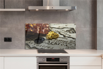 Moderne keuken achterwand Gouden kaart