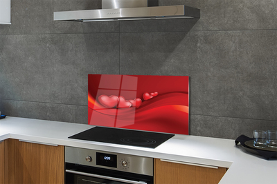 Moderne keuken achterwand Rode harten achtergrond