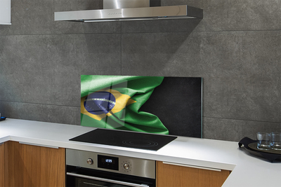 Keuken achterwand glas met print Brazilië vlag