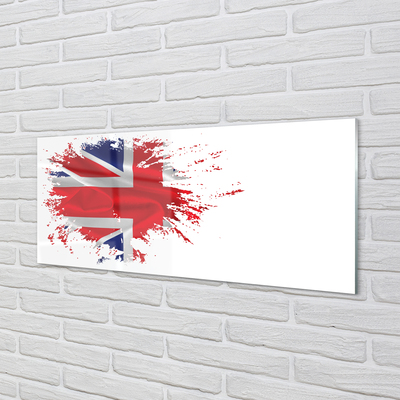 Keuken achterwand glas met print Vlag van groot-brittannië