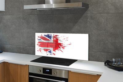 Keuken achterwand glas met print Vlag van groot-brittannië
