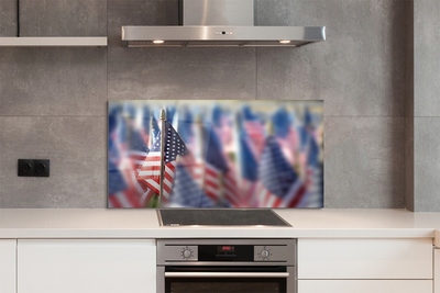 Keuken achterwand glas met print Vlag van verenigde staten