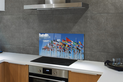 Keuken achterwand glas met print Verschillende vlaggen
