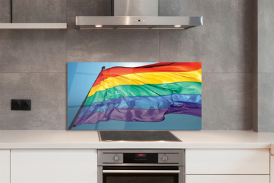 Keuken achterwand glas met print Kleurrijke vlag