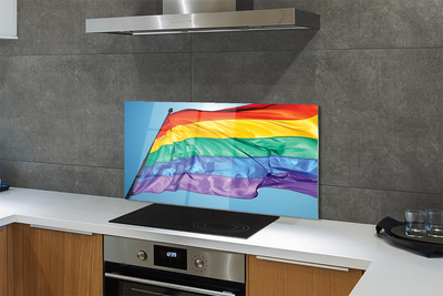 Keuken achterwand glas met print Kleurrijke vlag