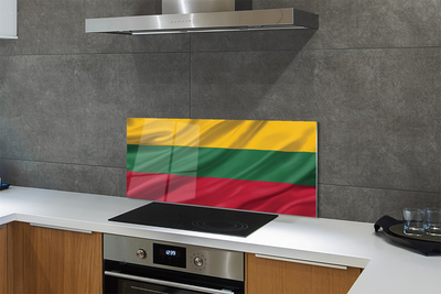 Keuken achterwand glas met print Litouwse vlag