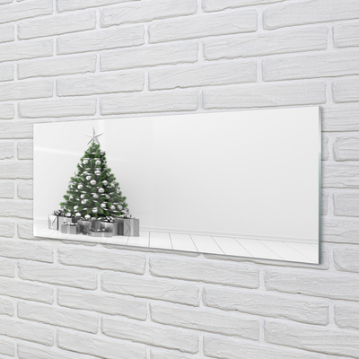 Keuken achterwand glas met print Kerstboomgeschenken