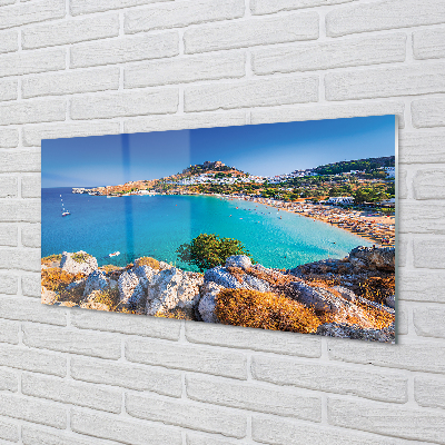 Achterwand keuken Griekenland coast panorama beach