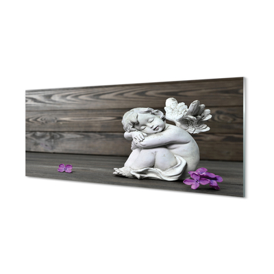 Keuken achterwand glas Sleepy angel flowers boards