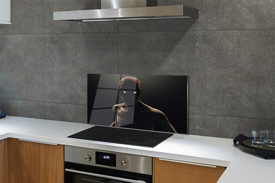 Moderne keuken achterwand Kaal eng figuur