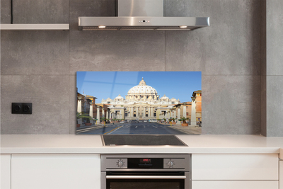 Spatplaat keuken Rome kathedraal straten gebouwen