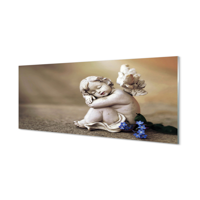 Keuken achterwand glas Sleepy angel flowers boards