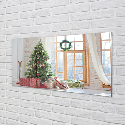 Keuken achterwand glas met print Kerstboomgeschenken