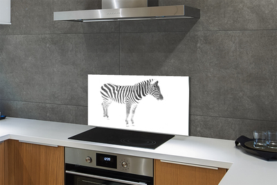 Keuken achterwand glas Geschilderde zebra