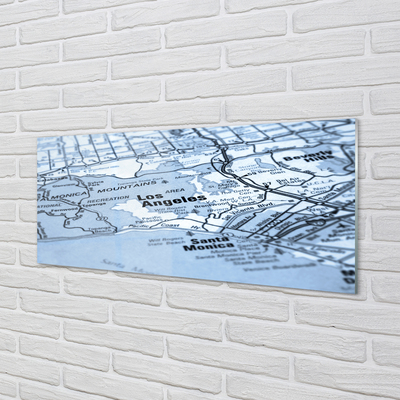 Keuken achterwand glas met print Stadskaart