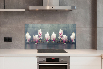Keuken achterwand glas met print Magnolia-tak