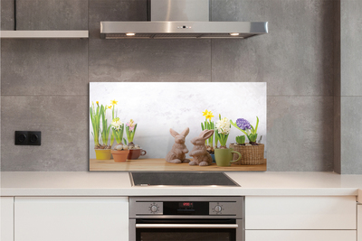 Keuken achterwand glas Konijnenbloemen