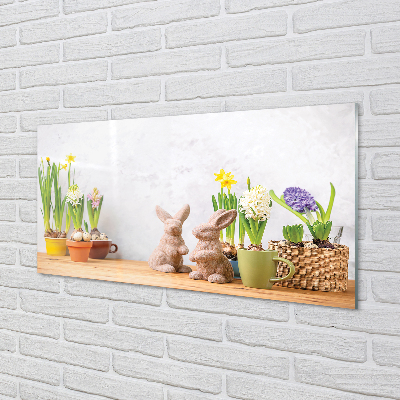 Keuken achterwand glas Konijnenbloemen