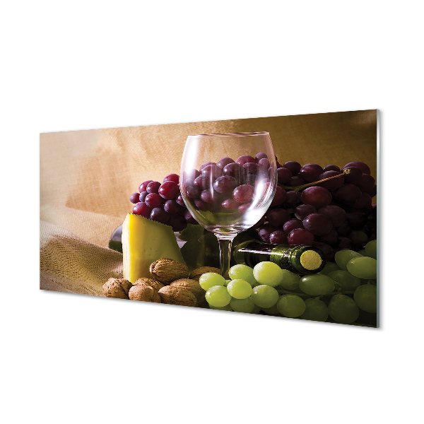 Spatplaat keuken glas Druiven leeg glas