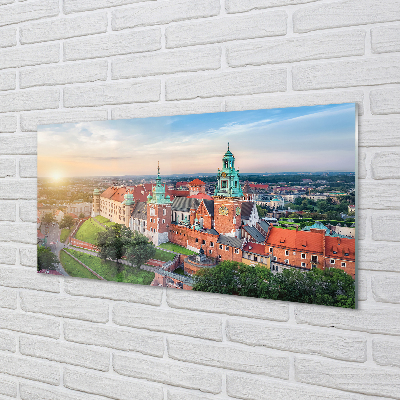 Spatplaat keuken Cracow castle panorama sunrise