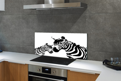 Keuken achterwand glas Geschilderde zebra