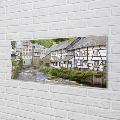 Achterwand keuken Duitsland oude gebouwen rivier