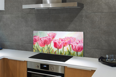 Moderne keuken achterwand Tulpen foto