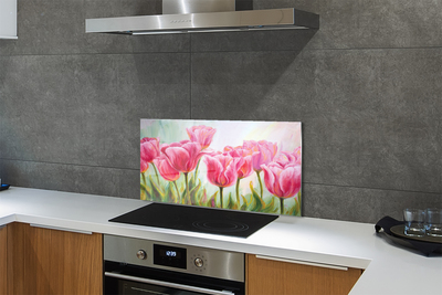 Moderne keuken achterwand Tulpen foto