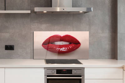 Moderne keuken achterwand Rode lippen