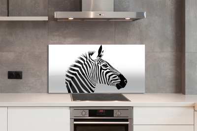 Keuken achterwand glas Zebra illustratie