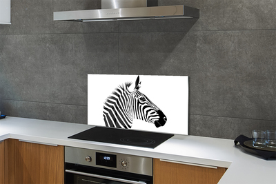 Keuken achterwand glas Zebra illustratie