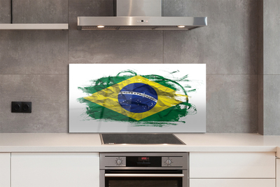Moderne keuken achterwand Brazilië vlag
