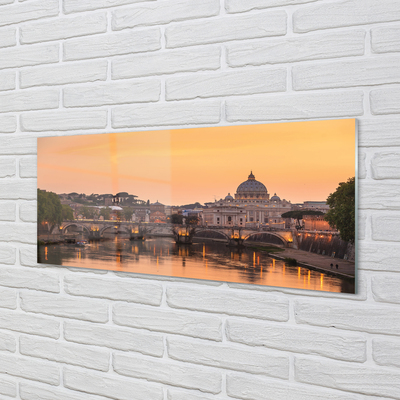Spatplaat keuken Rome sunset bridges river-gebouwen