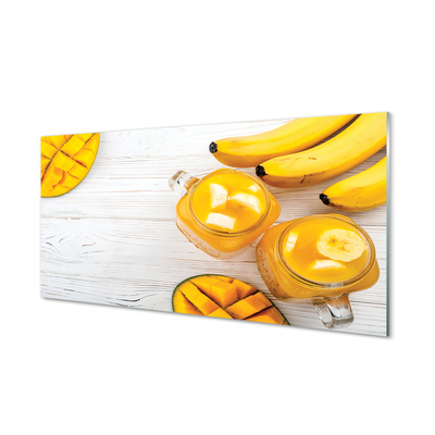 Spatplaat keuken glas Mango bananas cocktail