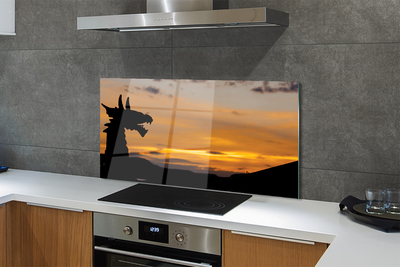 Moderne keuken achterwand Zonsondergang drakenhemel